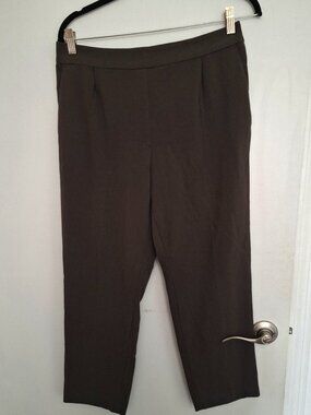 H&M Olive Textured Pull On Pants Size 10 NWT